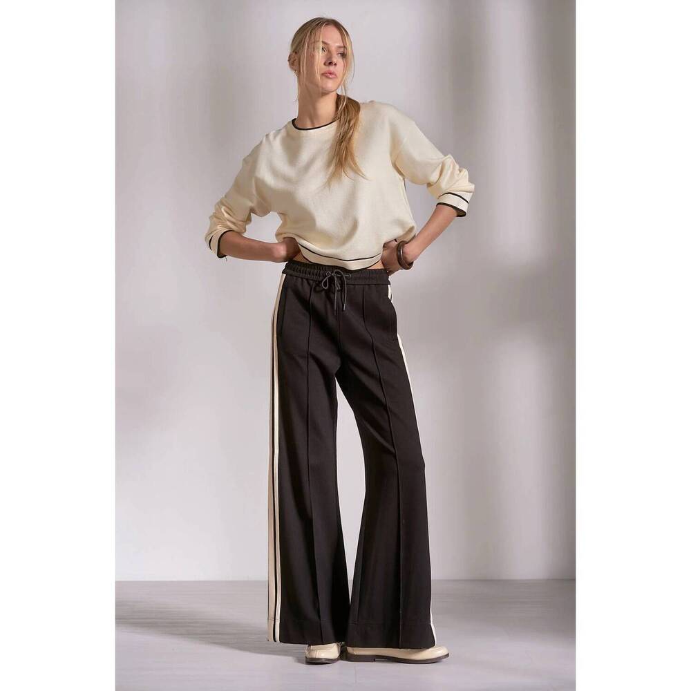NEW ELAN natural track pants in black